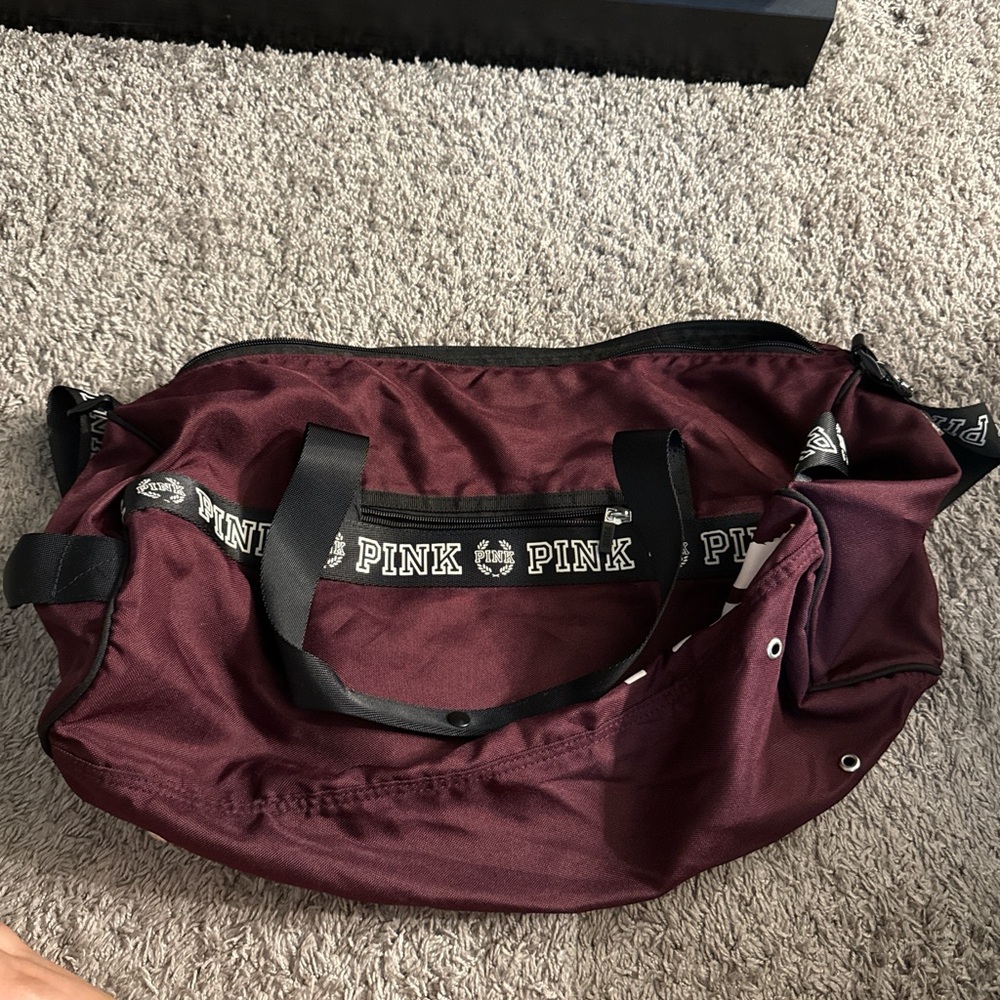 PINK Victoria's Secret Red Duffel Bag with Sleek Design